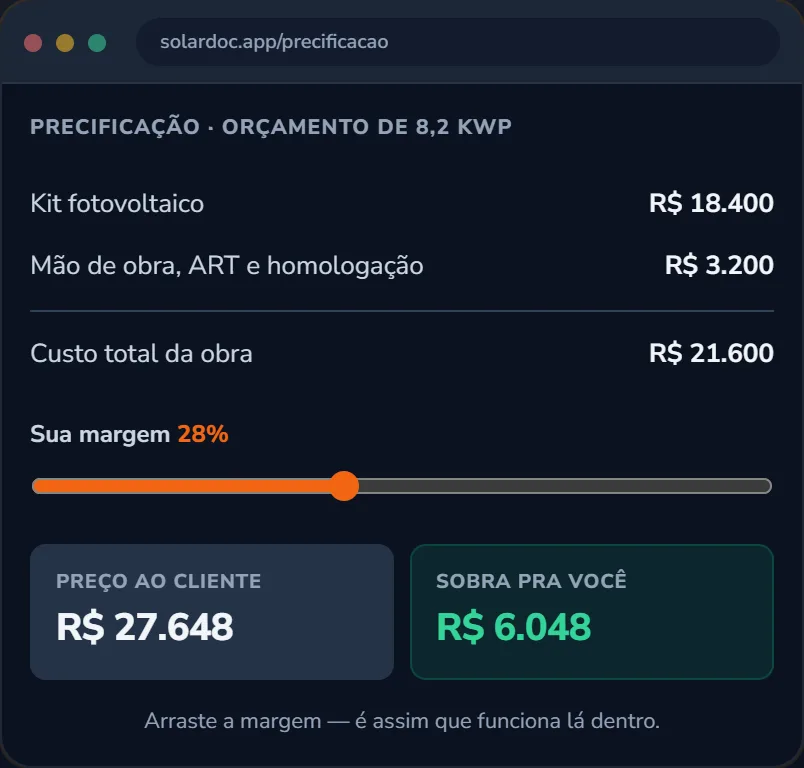 A sobra muda enquanto você arrasta